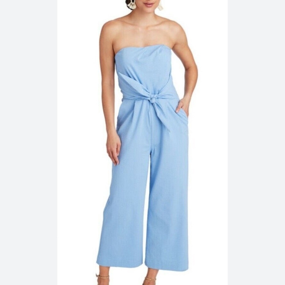 Vineyard Vines Light Blue Sleeveless Jumpsuit Size 8
